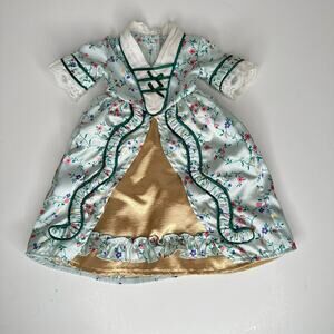 American Girl Floral Dress with Gold Accents